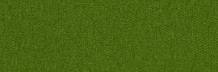Wall Mural - Close-up long and wide texture of natural green fabric or cloth in green yellow color. Fabric texture of natural cotton or linen textile material. Green canvas background.