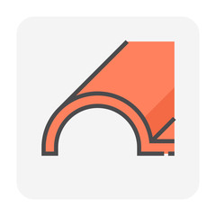 Poster - roofing material icon