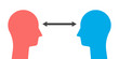 © inimalGraphic - Heads silhouettes, dimension arrow