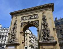 Porte Saint Denis, Triumphal Arch Erected By Louis XIV. Paris, France.