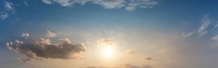 Wall Mural - panoramic view of the sunset sky