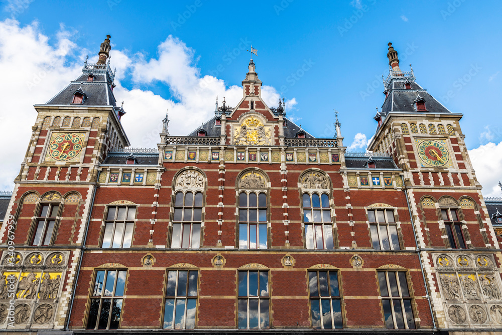 Amsterdam Centraal railway station in Amsterdam, Netherlands