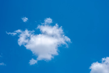 white cloudy in the blue sky