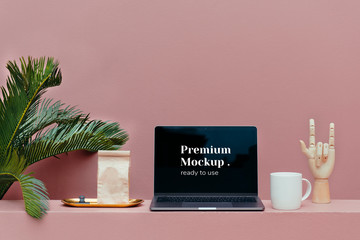 Notebook screen mockup