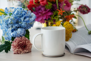 Wall Mural - white coffee cup mockup
