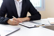 © Puwasit Inyavileart - Employer or HR department is reading the resume and interviewing the ability of new employees, Employer is selecting job applicants, Employment and Recruitment Concept.