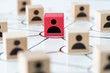 © Kenishirotie - Connecting icon people square wooden block for social media people network concept