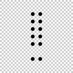 Poster - Dot exclamation mark, attention or alert sign. Black symbol on transparent background