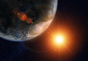 Wall Mural - earth and sun.