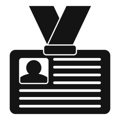 Poster - job id card icon. simple illustration of job id card vector icon for web design isolated on white ba
