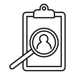 Poster - check job cv clipboard icon. outline check job cv clipboard vector icon for web design isolated on w