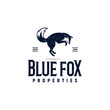 blue fox properties inspiration logo
