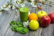 koktail, sok, owoc, drink, glases, jabłek, pomarańcz, swiezy, zdrowa, zieleń, cytryna, słodki, napoje, dieta, śniadanie, dojrzałe, soczysty, zółty, naturalny, witaminy