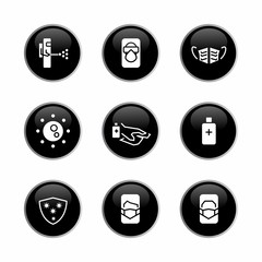 Fototapete - 3d icon with coronovirus theme. Includes icons such as bacteria, pandemia, masks, viruses, ncov, for mobile applications and website design.