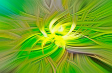 Abstract Green And Yellow Fractal Background