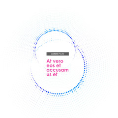 Poster - Color abstract halftone circle design element. Vector illustration