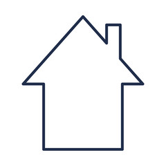 Sticker - house front facade isolated icon