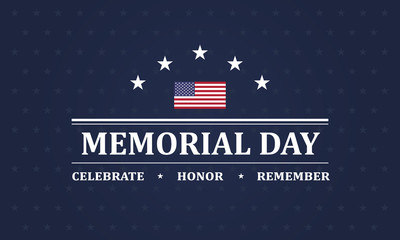 Memorial Day background vector illustration