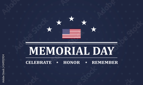 Fotografía Memorial Day background vector illustration