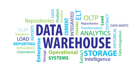 Wall Mural - Data Warehouse Word Cloud