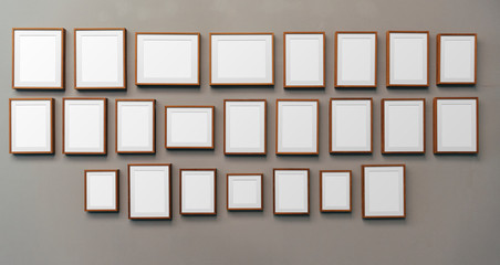 Wall Mural - Frames on a wall mockup