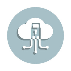 Poster - Information, security badge icon. Simple glyph, flat vector of gdpr icons for ui and ux, website or mobile application