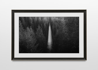 Wall Mural - minimal black frame mockup