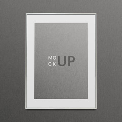 Wall Mural - silver frame mockup
