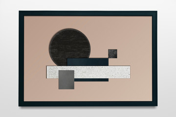 Wall Mural - Minimal black frame mockup