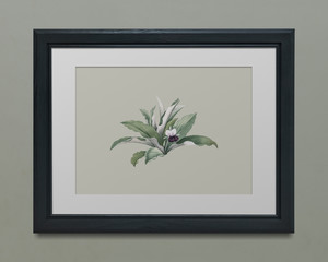 Wall Mural - Thick black frame mockup