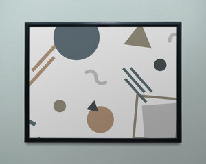 Wall Mural - Minimal black frame mockup