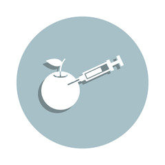 Poster - Food, gmo badge icon. Simple glyph, flat vector of genetics and bioenginnering icons for ui and ux, website or mobile application