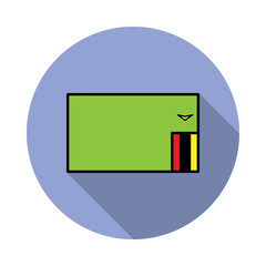 Aufkleber - National flag of Zambia in simple colors with name icon long shadow icon. Simple color vector of flags icons for ui and ux, website or mobile application