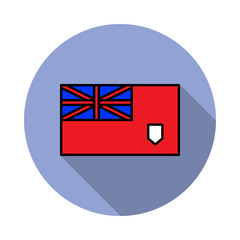 Aufkleber - National flag of Bermuda in simple colors with name icon long shadow icon. Simple color vector of flags icons for ui and ux, website or mobile application