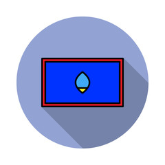 Aufkleber - National flag of Guam in simple colors with name icon long shadow icon. Simple color vector of flags icons for ui and ux, website or mobile application