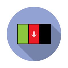 Aufkleber - National flag of Afghanistan in simple colors with name icon long shadow icon. Simple color vector of flags icons for ui and ux, website or mobile application