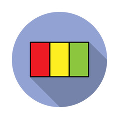 Aufkleber - National flag of Guinea in simple colors with name icon long shadow icon. Simple color vector of flags icons for ui and ux, website or mobile application
