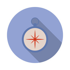 Aufkleber - compass colored illustration long shadow icon. Simple color vector of Camping icons for ui and ux, website or mobile application