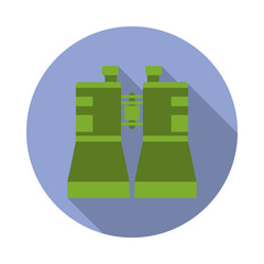 Aufkleber - binoculars colored illustration long shadow icon. Simple color vector of Camping icons for ui and ux, website or mobile application