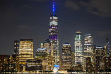 Fototapete - New York city at night