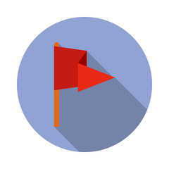 Aufkleber - flag colored illustration long shadow icon. Simple color vector of Camping icons for ui and ux, website or mobile application