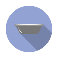 Aufkleber - soup plate colored illustration long shadow icon. Simple color vector of Camping icons for ui and ux, website or mobile application