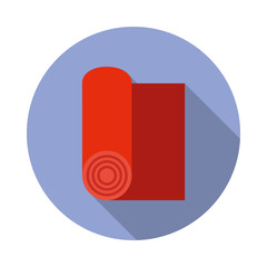 Poster - camping mat colored illustration long shadow icon. Simple color vector of Camping icons for ui and ux, website or mobile application