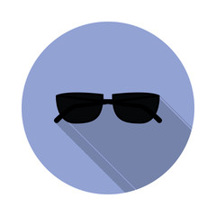 Aufkleber - sunglasses flat long shadow icon. Simple color vector of summer icons for ui and ux, website or mobile application