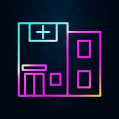 Poster - Building, clinic, hospital nolan icon. Simple thin line, outline vector of hospital building icons for ui and ux, website or mobile application
