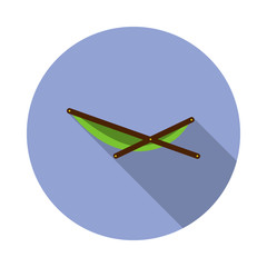 Poster - chaise-longue flat long shadow icon. Simple color vector of summer icons for ui and ux, website or mobile application