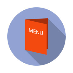 Aufkleber - menu in the cafe colored illustration. Element of colored food icon for mobile concept and web apps. Detailed menu in the cafe icon can be used for web and mobile long shadow icon