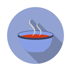 Poster - tomato soup colored illustration. Element of colored food icon for mobile concept and web apps. Detailed tomato soup icon can be used for web and mobile long shadow icon