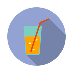 Aufkleber - carbonated drink in a glass colored illustration. Element of colored food icon for mobile concept and web apps. Detailed carbonated drink in glass icon can used for web and mobile long shadow icon