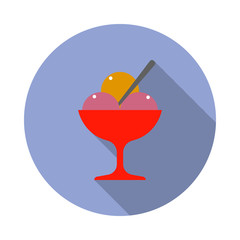 Poster - ice-cream in cup colored illustration. Element of colored food icon for mobile concept and web apps. Detailed ice-cream in cup icon can be used for web and mobile long shadow icon